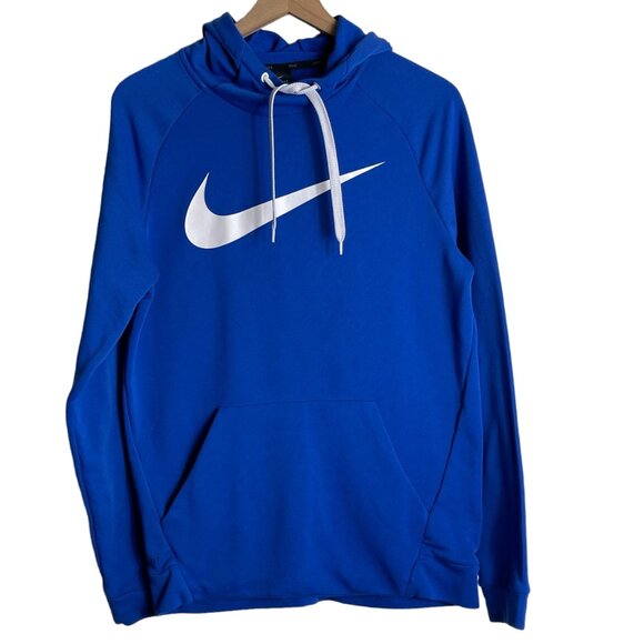 Nike Blue Hoodie with White Swoosh – Women’s Medium - Picture 1 of 12